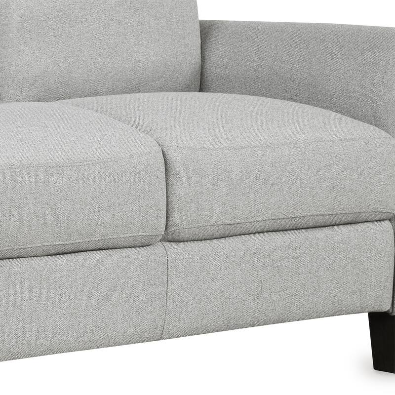 76" Soft Linen Fabric and Thick Foam Cushions Padded Settee Sofa, Triple Seat Sofa with NOT
